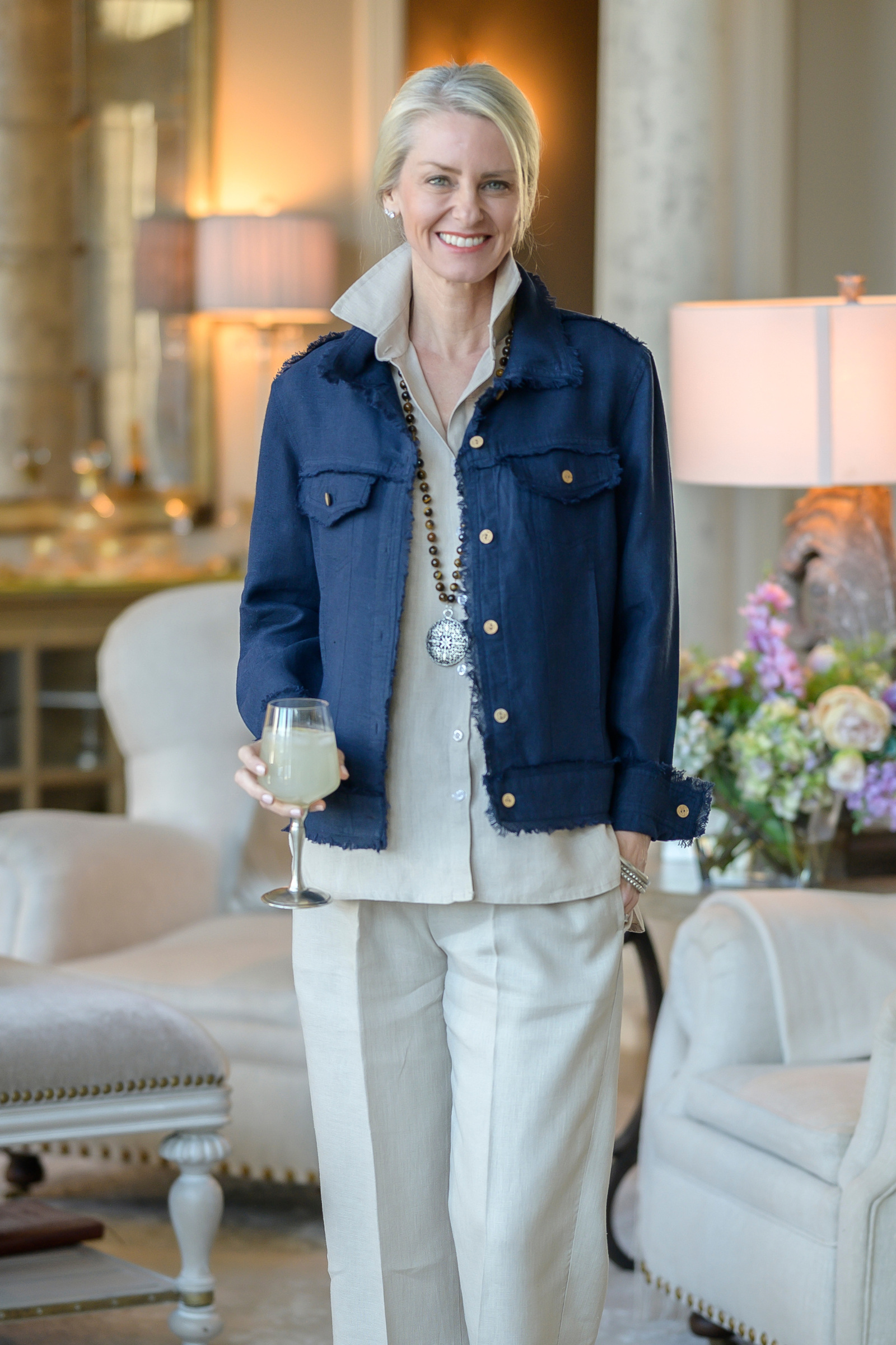 Arte Italica & Crown Linen Designs – wholesale Jacket – Women's – Jessie Linen Jacket - New Color14