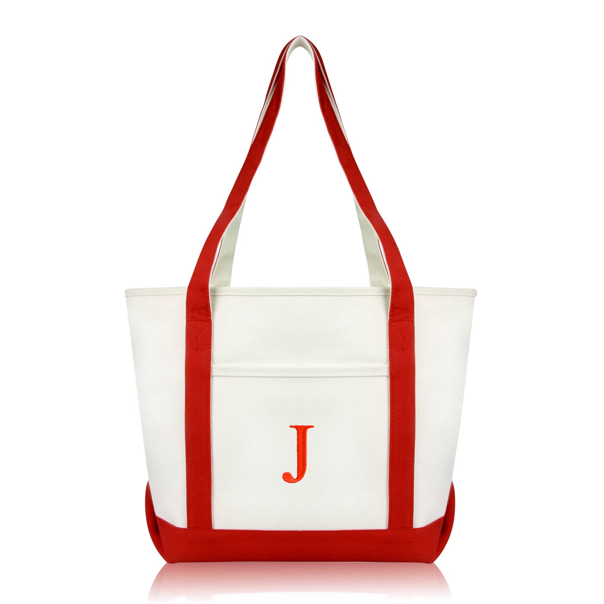 Dalix - Wholesale Tote Bag - Women's - DALIX Medium Personalized Tote Bag Monogram Letter J47