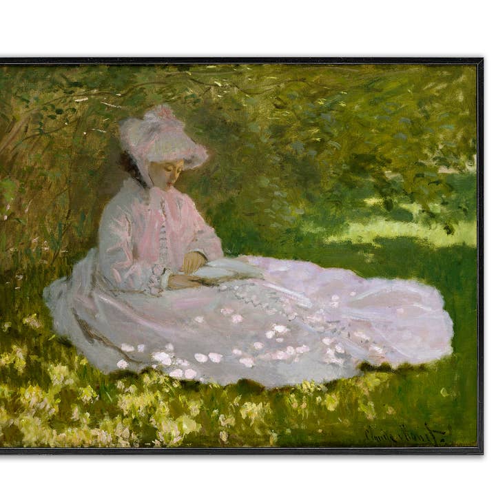 Pintura Clásica de Primavera de Claude Monet - Arte de Pared enmarcado para venta al por mayor de Stupell Industries