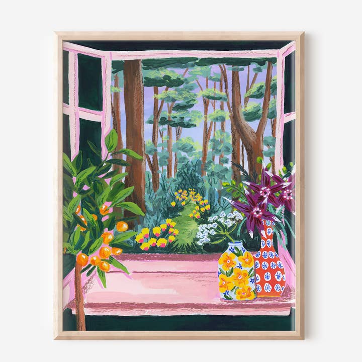 "Enchanted Garden" Art Print for wholesale by Sarah Gesek Studio