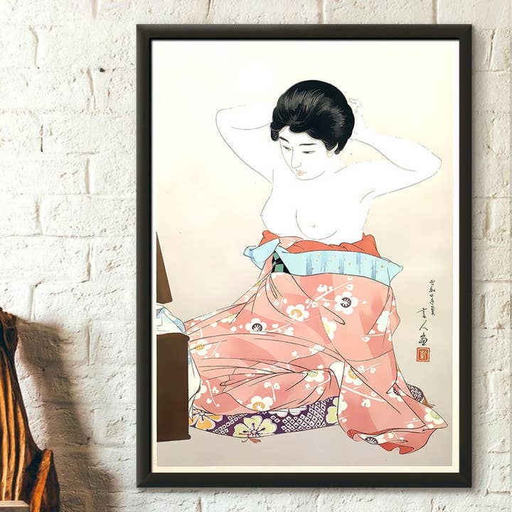 Kumoi Sakura di Torii Kotondo Arte Ukiyo-e Donna per la vendita all'ingrosso da parte di Vintage Wall Graphics