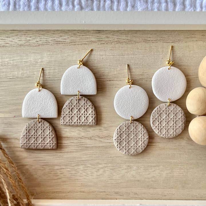 SeizeTheClayJewelry - Vendita all'ingrosso Orecchini pendenti - Orecchini in vimini e argilla2