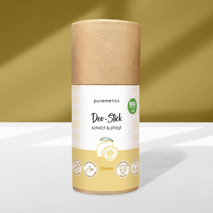 puremetics GmbH - Venta al por mayor Desodorante - Unisex - Desodorante en barra con aroma a limón0