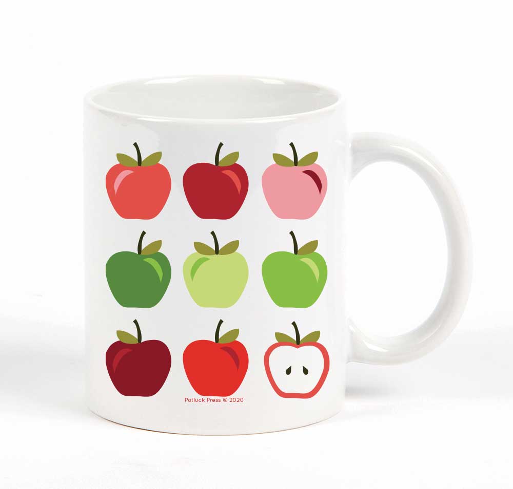 Potluck Press - Wholesale Coffee Mug - Apples Multicolor Mug