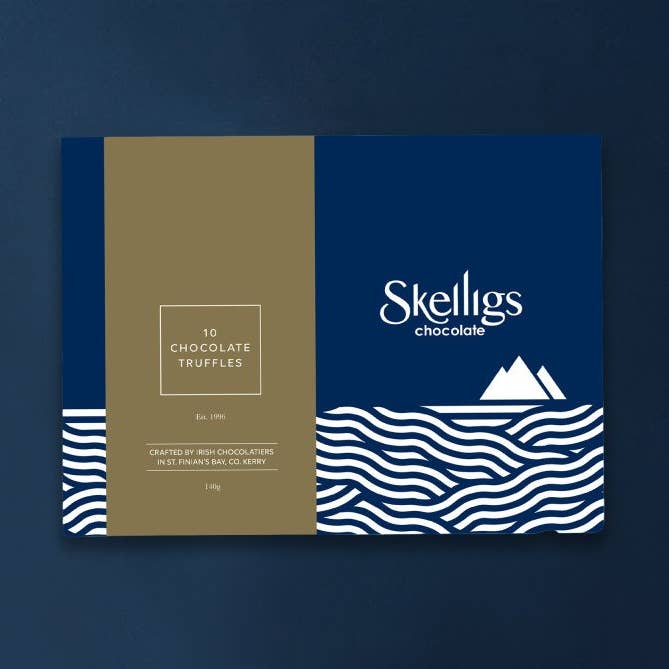 10 Irish Handcrafted Chocolate Box for wholesale by Skelligs Chocolate