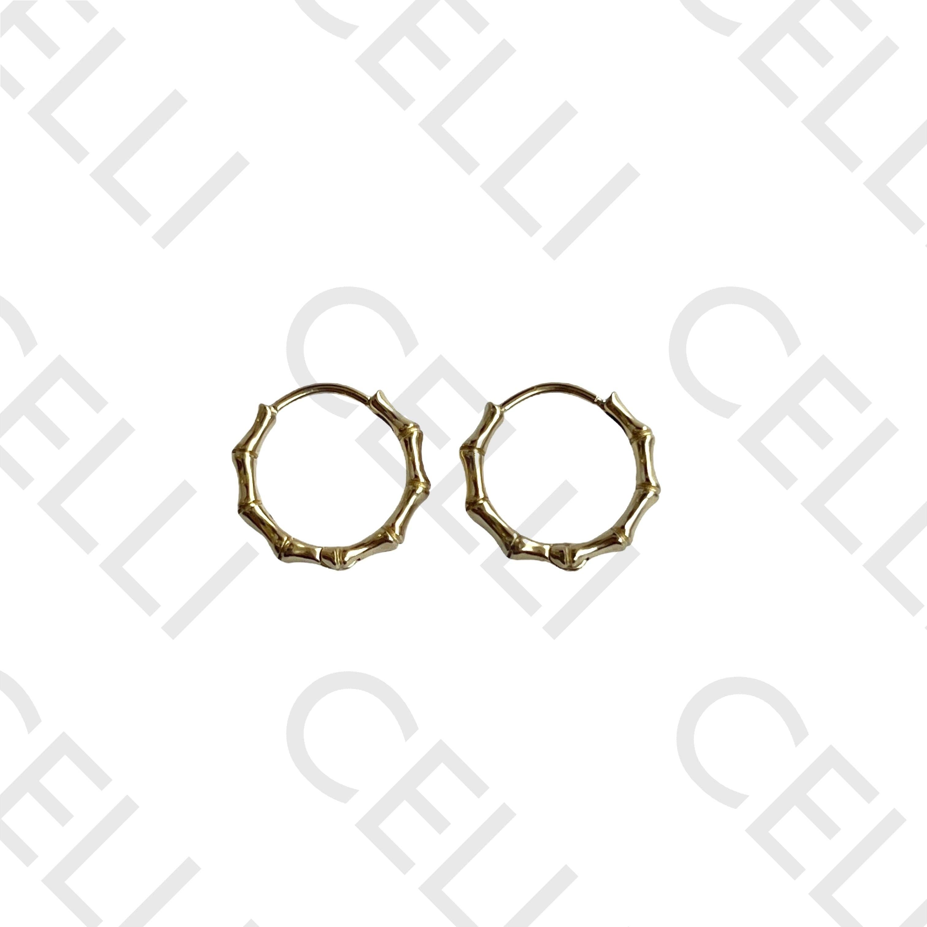 Celli Biju - Wholesale Hoop Earrings - Steel earring - bamboo hoop0
