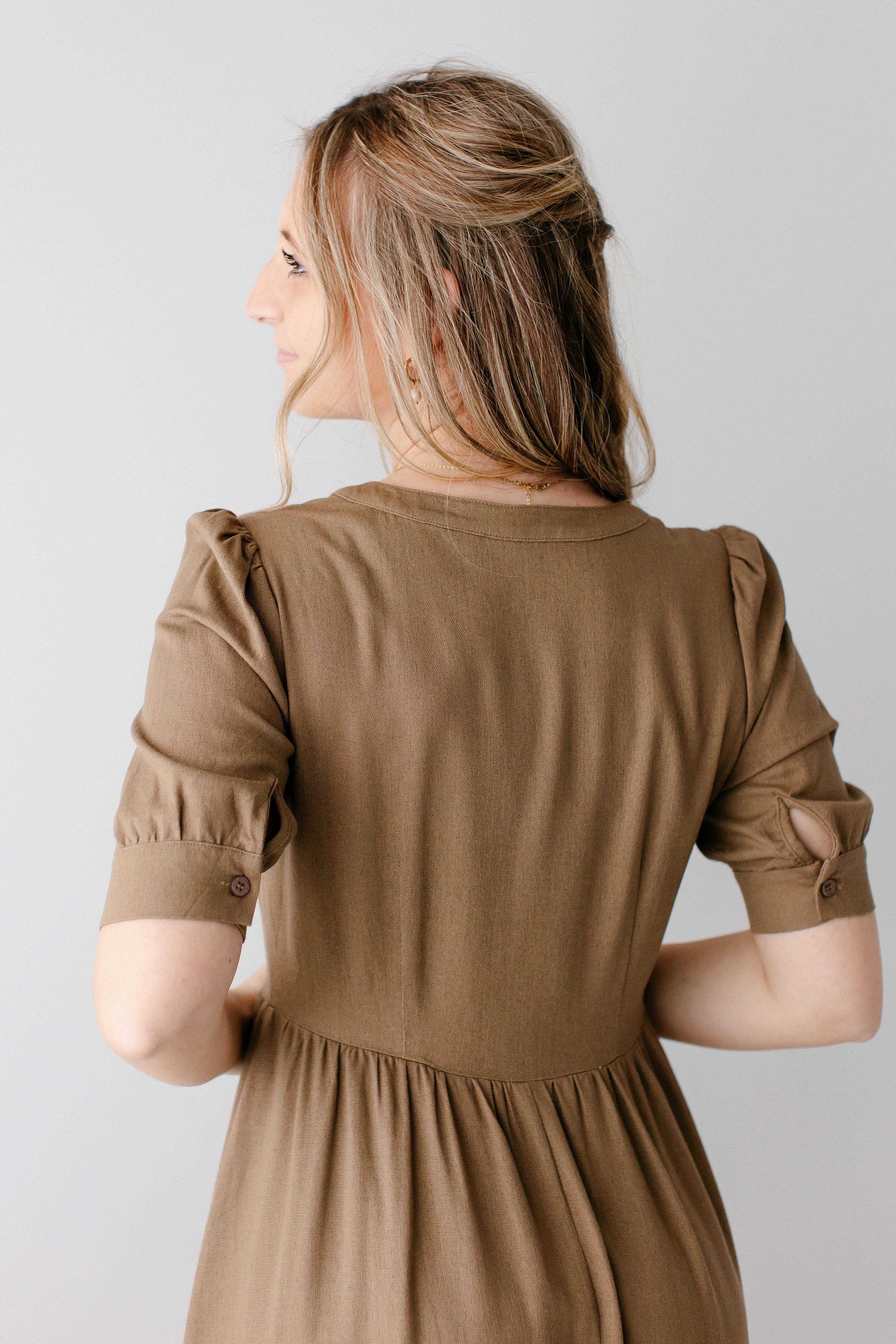 The Main Street Exchange - Wholesale Dress - Women's - 'Nora' Button Front A-Line Dress5