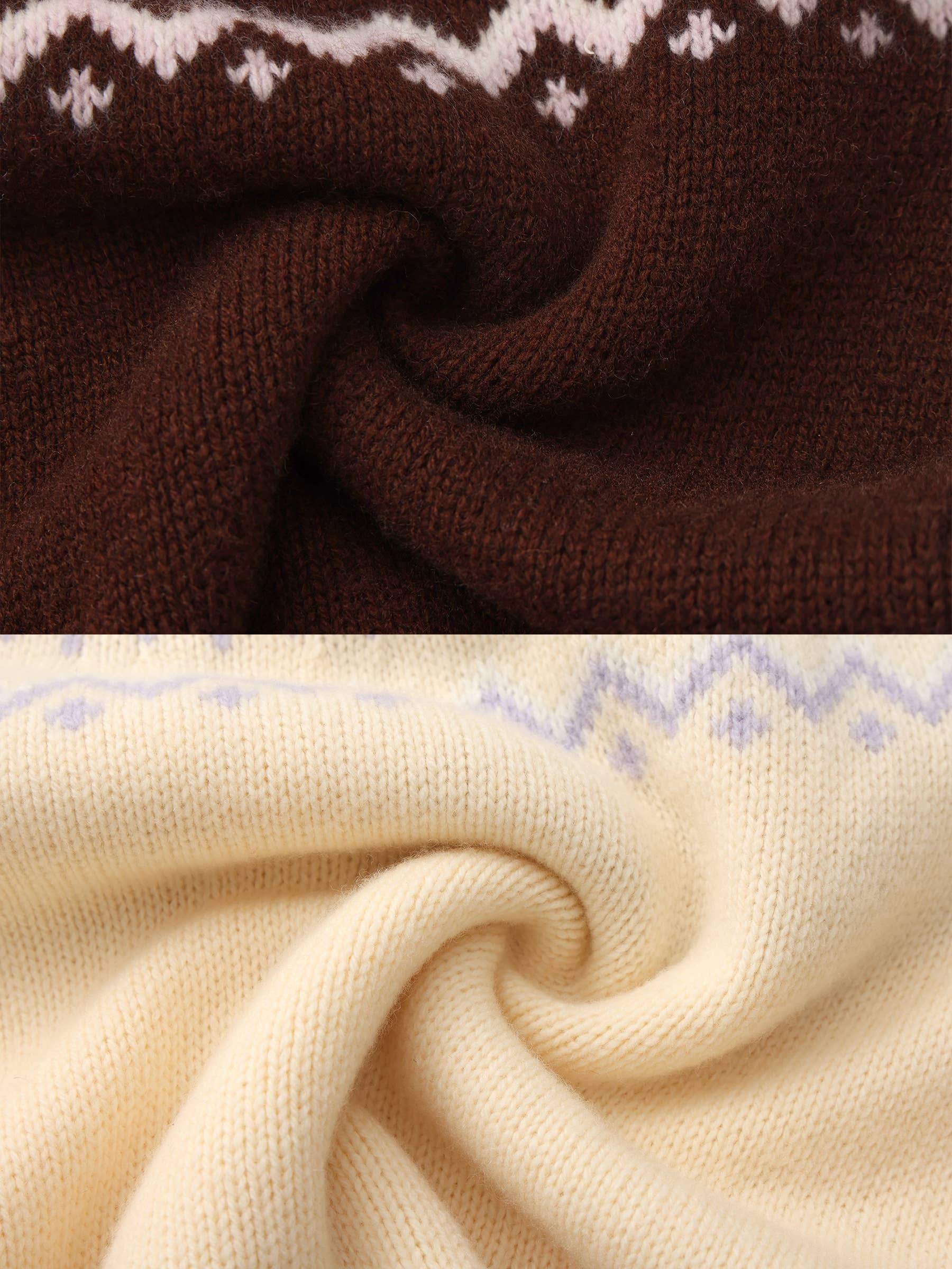 CUBIC - Wholesale Cardigan - Women's - 100% Wool Fair Isle Wool Knit Cardigan16