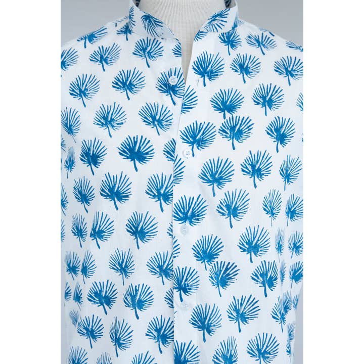Agave Oxford Poloshirt aus Baumwolle mit Mandarinenkragen für den Großhandel von Block+Ink