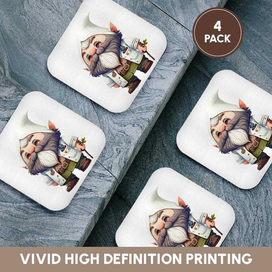 3dRose – wholesale Underlägg – 3dRose, Söt doktor-tomte illustration, Underlägg12