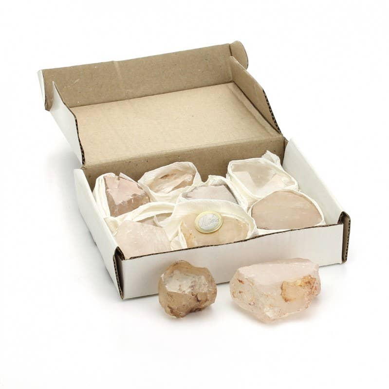 UniArt - Wholesale Spiritual Stone/Crystal - Semi-polished ferruginous crystal quartz, 1-kilogram box2