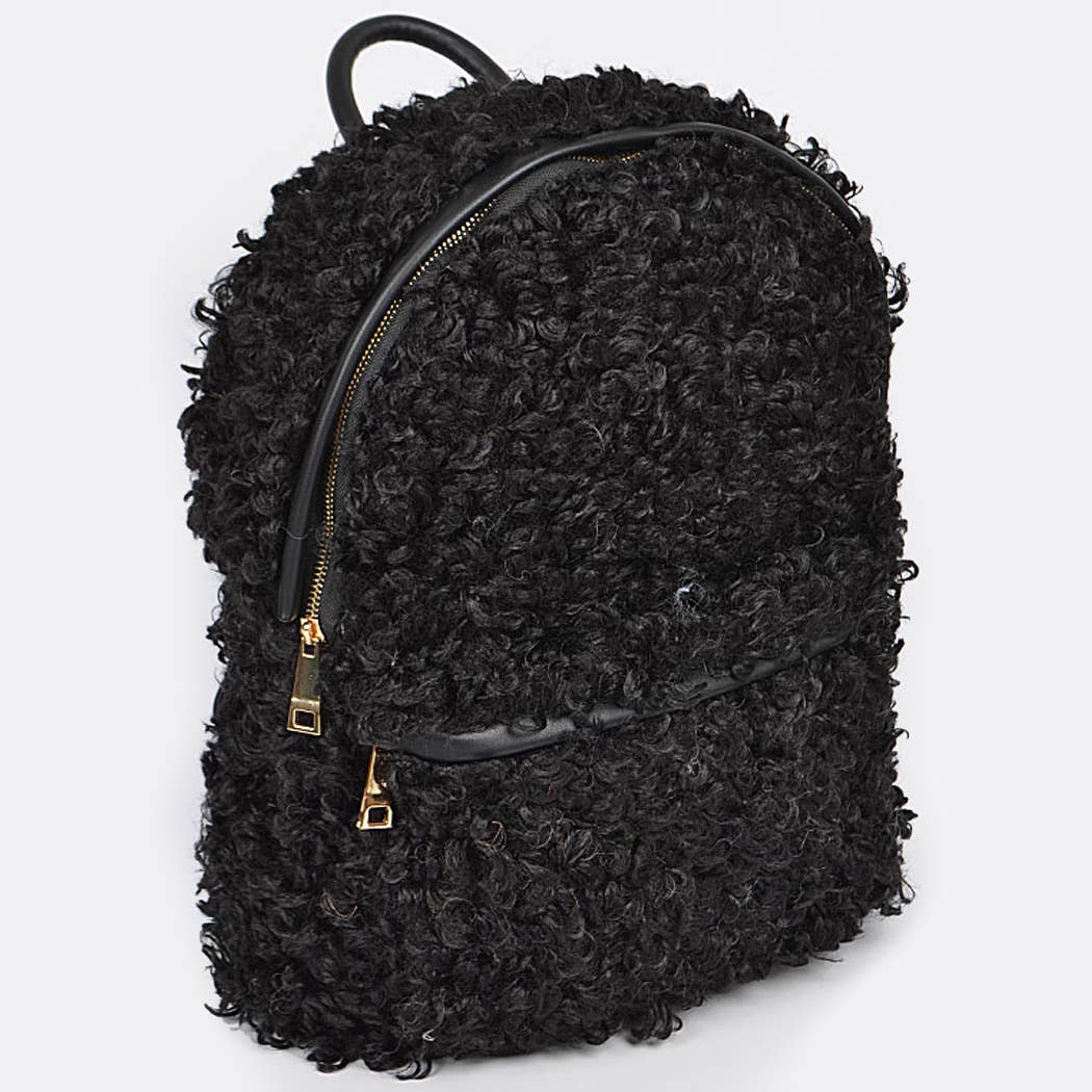 3AM BY H&D ACCESSORIES - Wholesale Backpack - Women's - Faux Fur Backpack1