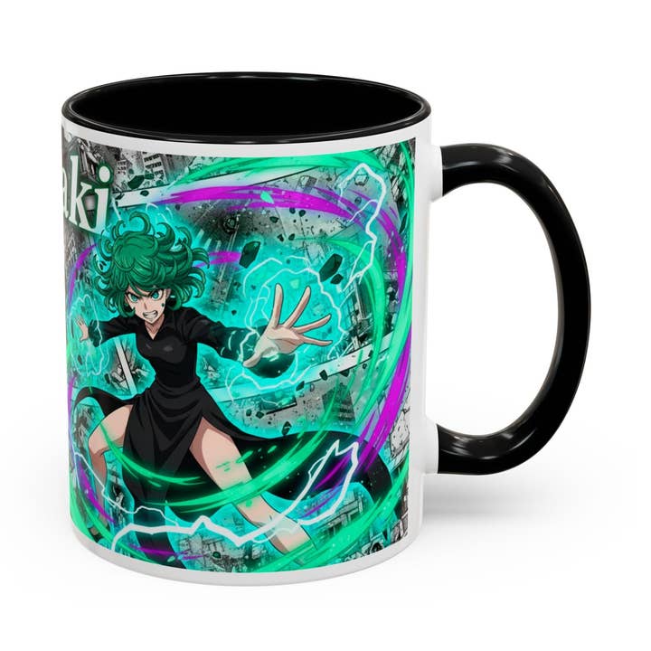 Accent Coffee Mug - Anime Girl Psychic Power Design (11/15oz) for wholesale by Le Paperie Co