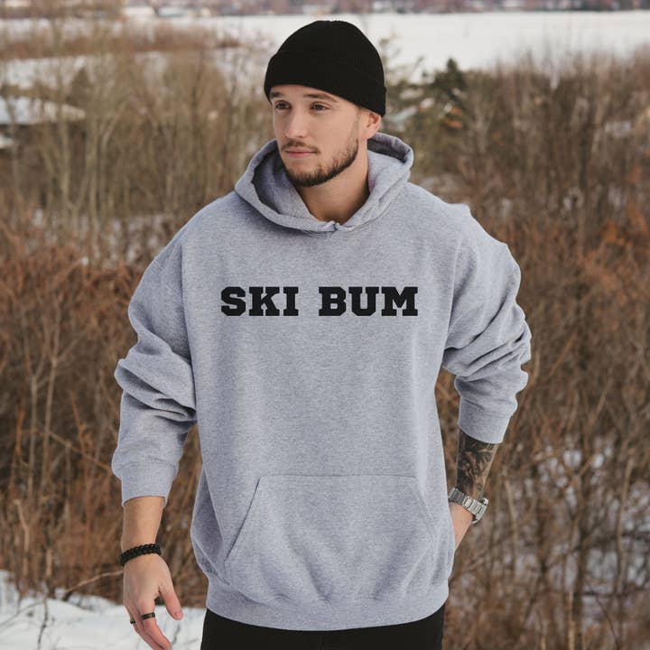 208 Tees - Wholesale Hoodie - Men's - Ski Bum Crewneck Skier Hoodie Skiing Sweatshirt 164