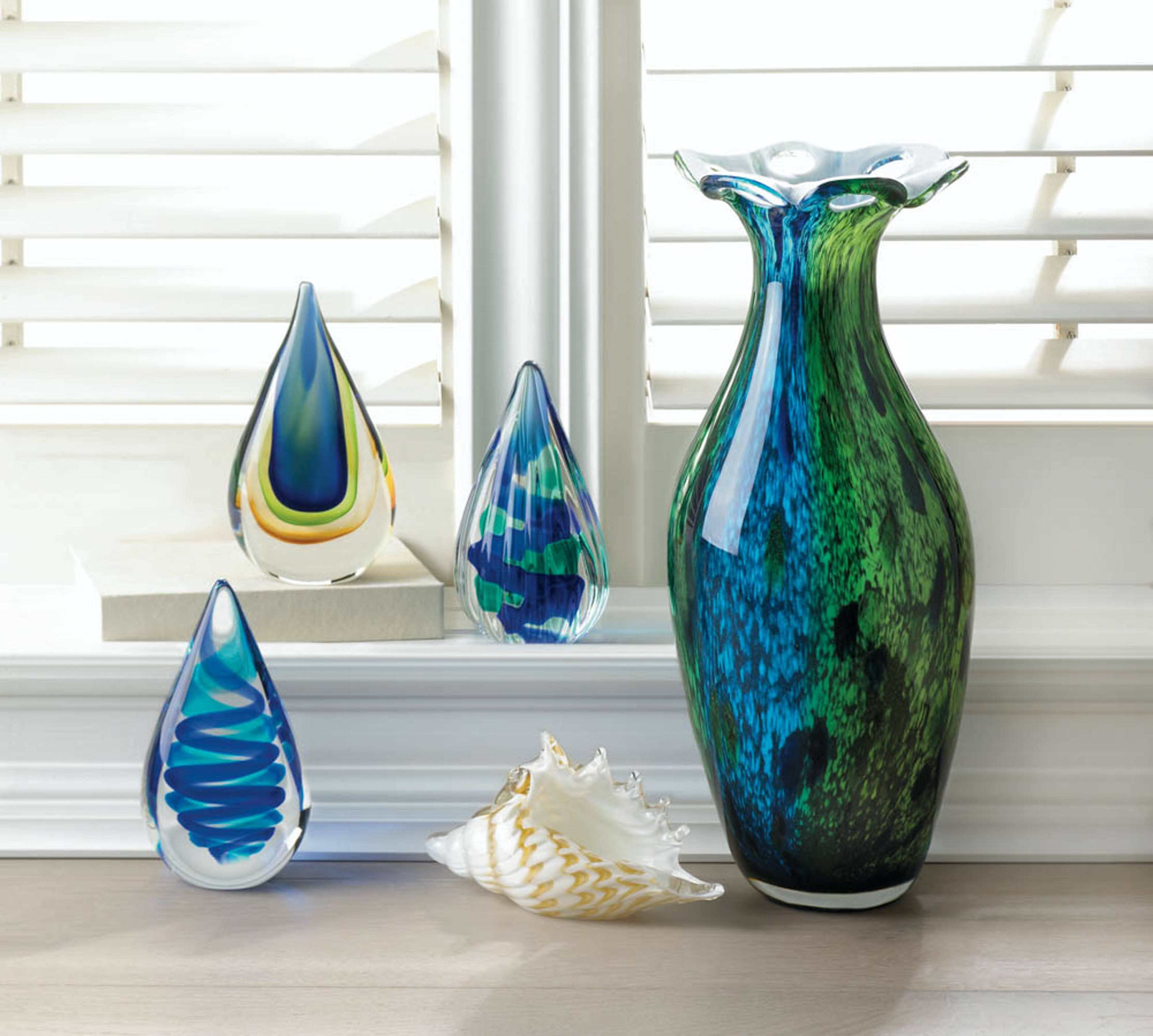 Zingz Home - Wholesale Decorative Tabletop Object - Art Glass Teardrop Decorative Object2