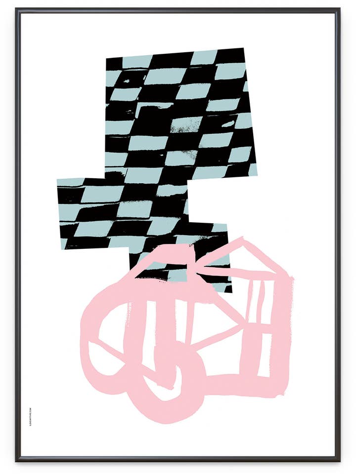 Chess House, tirage d'art en blanc, plusieurs tailles pour la vente par I Love My Type