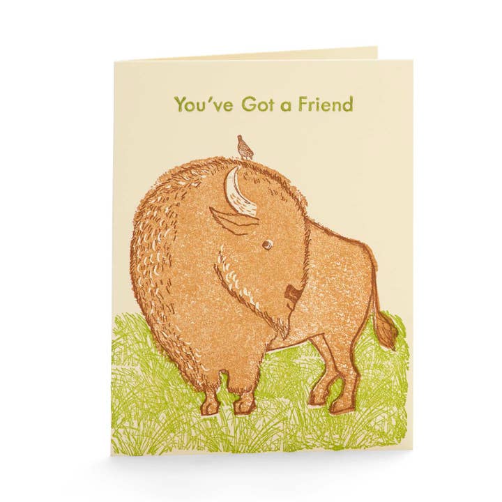 Bison & friend A2 Card for wholesale by Ilee Papergoods