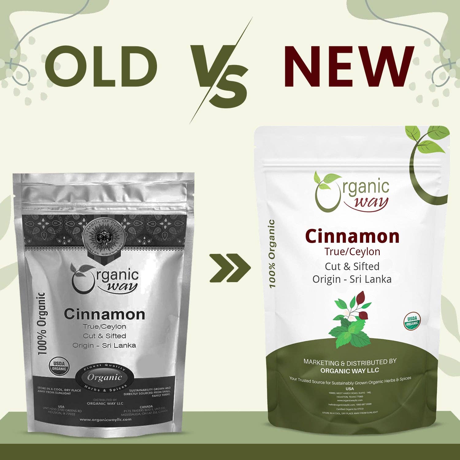 Organic Way LLC – Engroshandel Tørret krydderi – Premium ægte ceylon kanel, skåret og sigtet (Cinnamomum verum) – tilføjer smag | Kosher-certificeret | Rå, ikke-GMO og glutenfri | USDA-certificeret | Oprindelse: Sri Lanka1