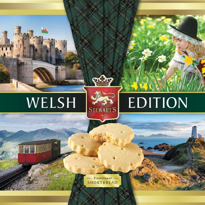 Welsh Edition Shortbread Tin - 150g for wholesale by Stewart's Scotland