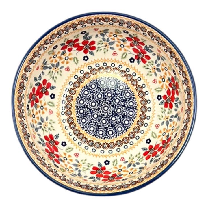 Bowl, Round, 8.5" in "Ruby Duet" by Manufaktura | M135S-DPLC for wholesale by Polish Pottery Outlet