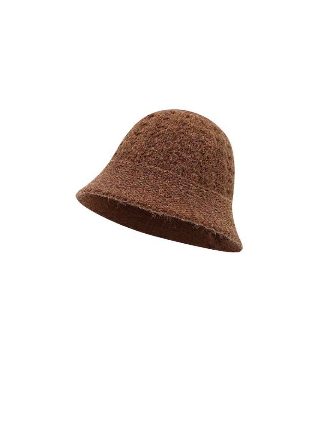 Funkyrel® Atzbranding Limited - Wholesale Bucket Hat - Women's - Haila - Winter Openwork Knitted Bucket Hat3