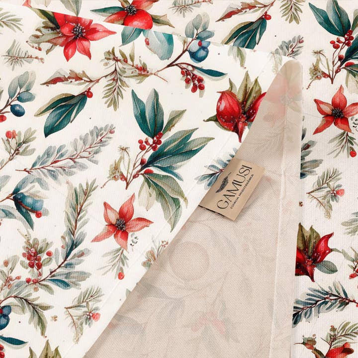 GAMUSI - Wholesale Tablecloth - HOSLEY soft waterproof cotton Christmas tablecloth stain-resistant4