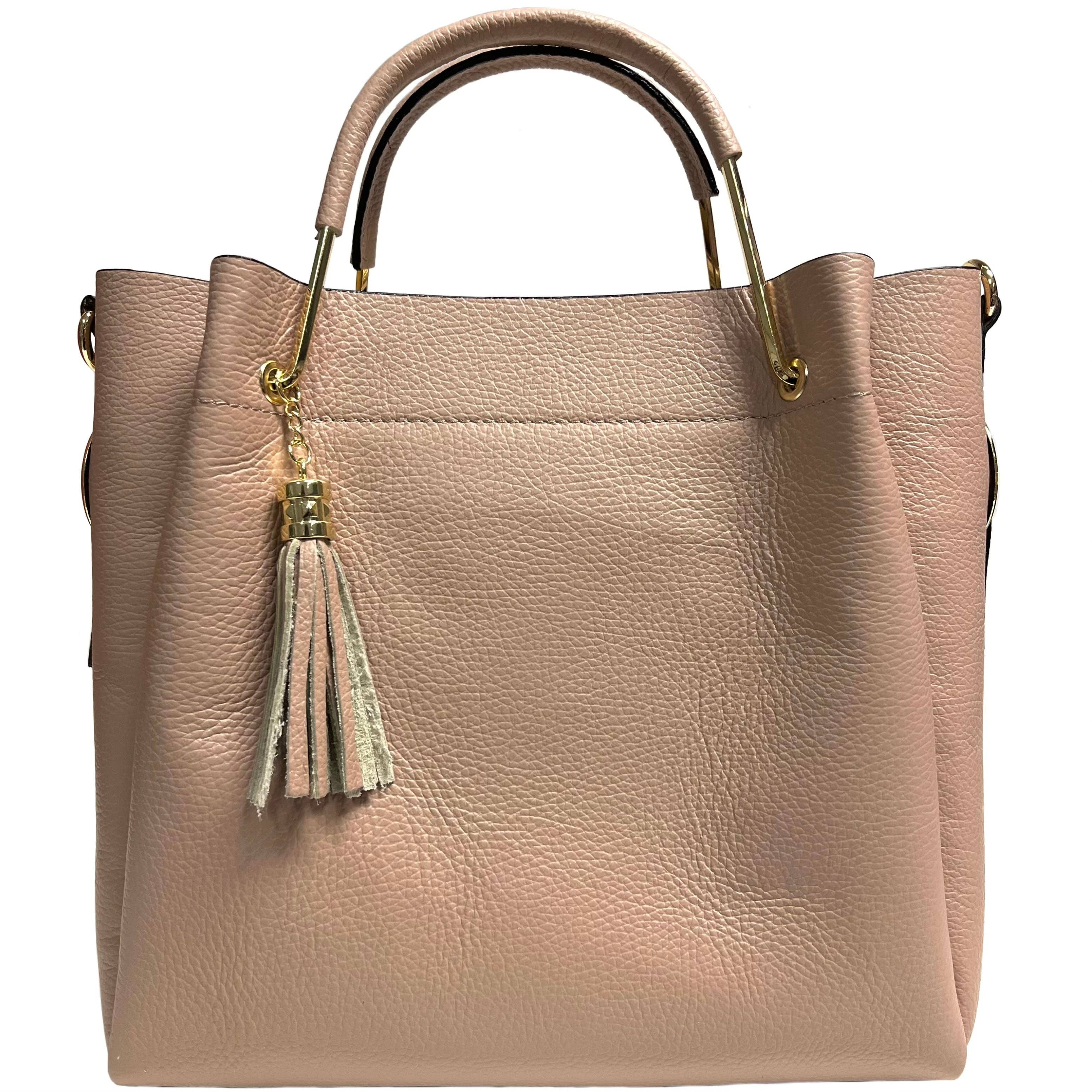 MODARNO – wholesale Top handle bag – women's – Modarno Women's Bucket Bag in Genuine Leather + Inner Bag mo24