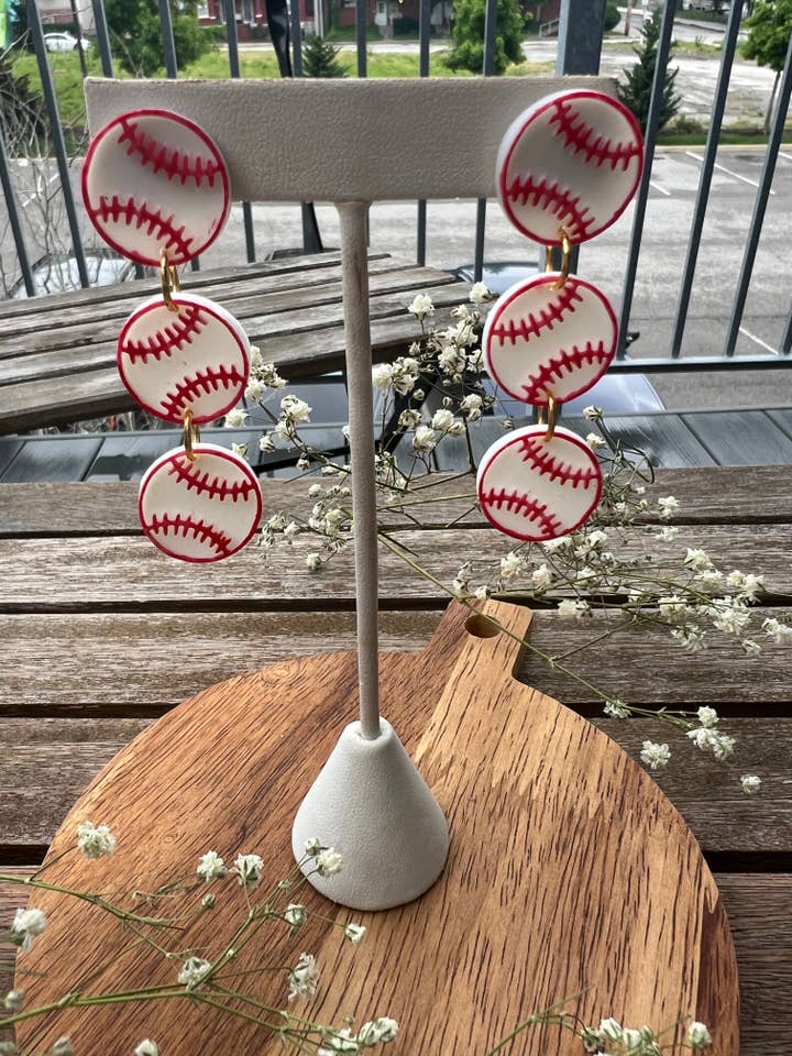 Brincos de beisebol, Brincos Equipa de Beisebol, Dia do Jogo, Equipa por atacado de Elby Designs
