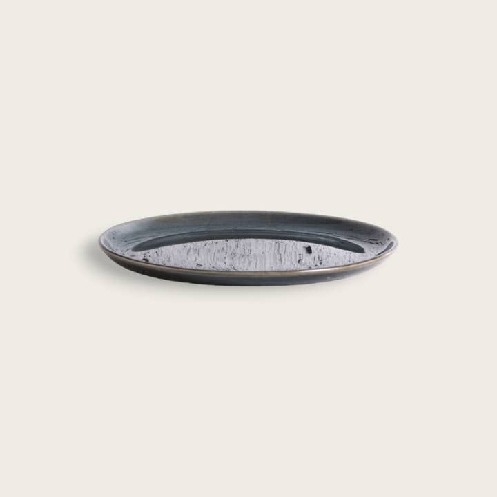 GHARYAN Stoneware & Olive Wood Tableware | Canada - Wholesale Dinner Plate - Handmade Stoneware Flat Dinner Plate | Edan 11.2"17