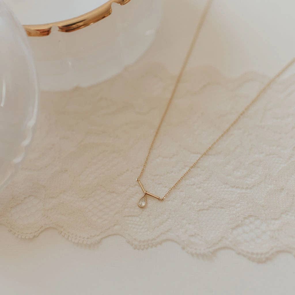 Mauve Jewelry Co. – Großhandel Kette mit Anhänger/Charm – Harper Diamant-Tropfen-Halskette2