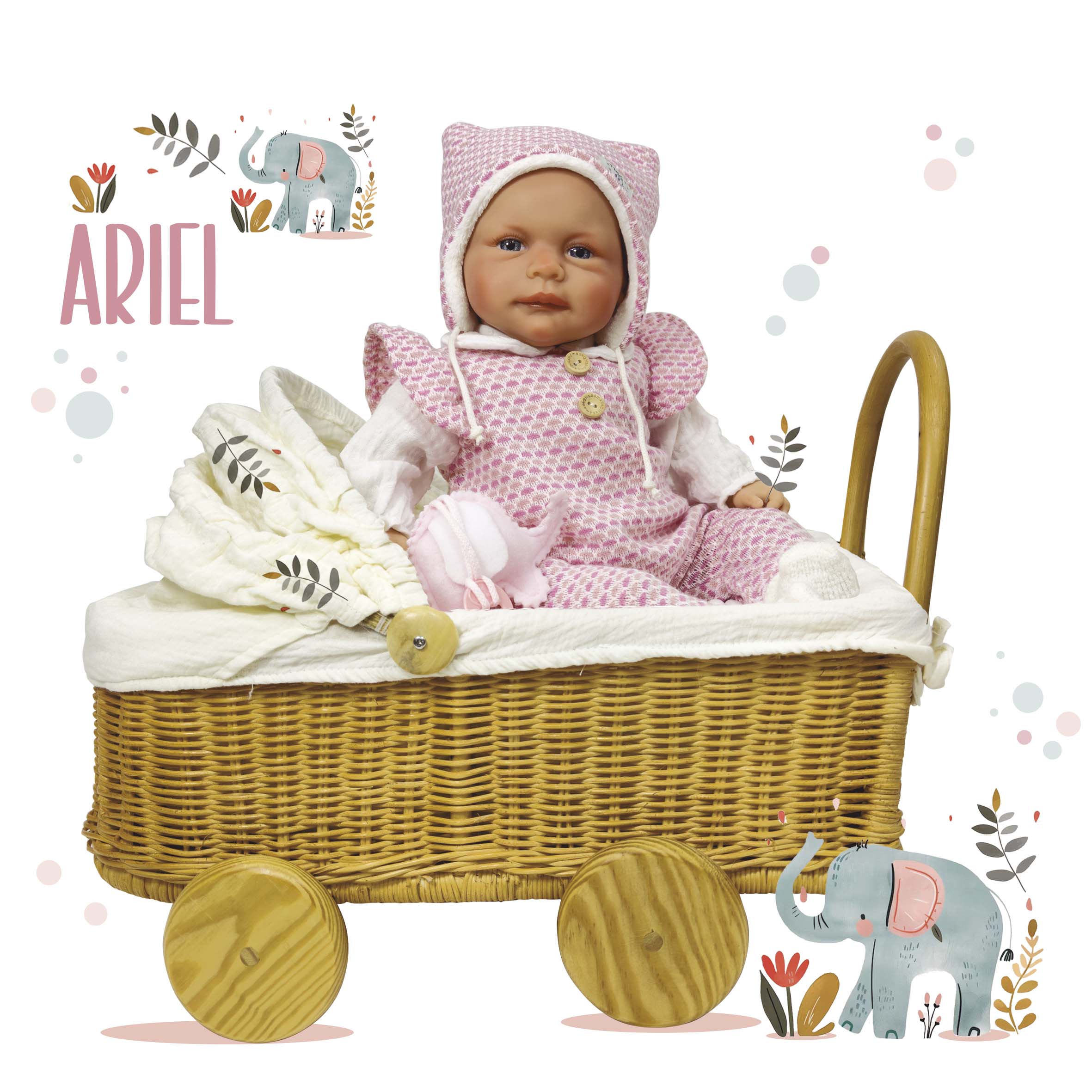 Nines Artesanals d'Onil Dolls - Vendita all'ingrosso Bambola - Bambini - Bambola Ariel con arti in vinile e corpo morbido ipoallergenico3