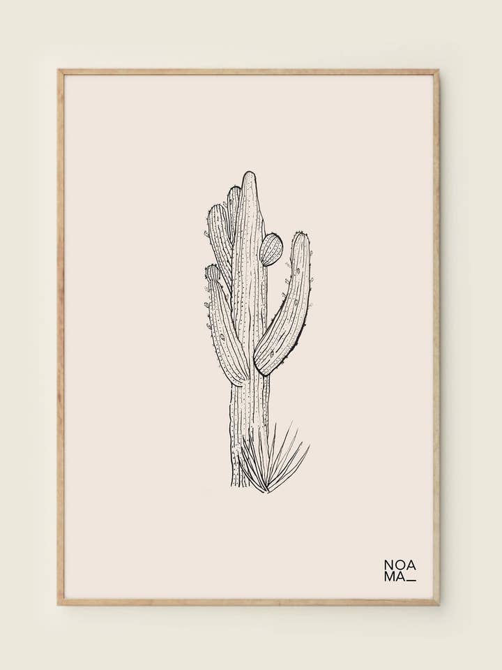 Cactus Art Print for engroshandel hos Noama