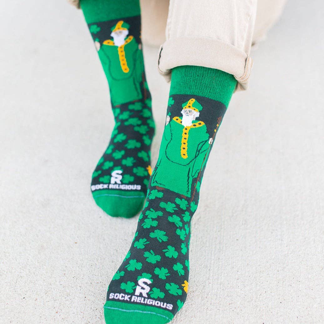 Sock Religious - Wholesale Socks - Unisex - St. Patrick Adult XL Socks3