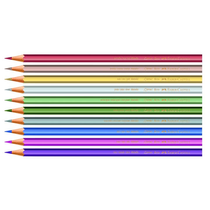 Faber-Castell / Creativity for Kids - Wholesale Colored Pencil - 10 Count Metallic Color Pencils Set for Kids EcoPencils