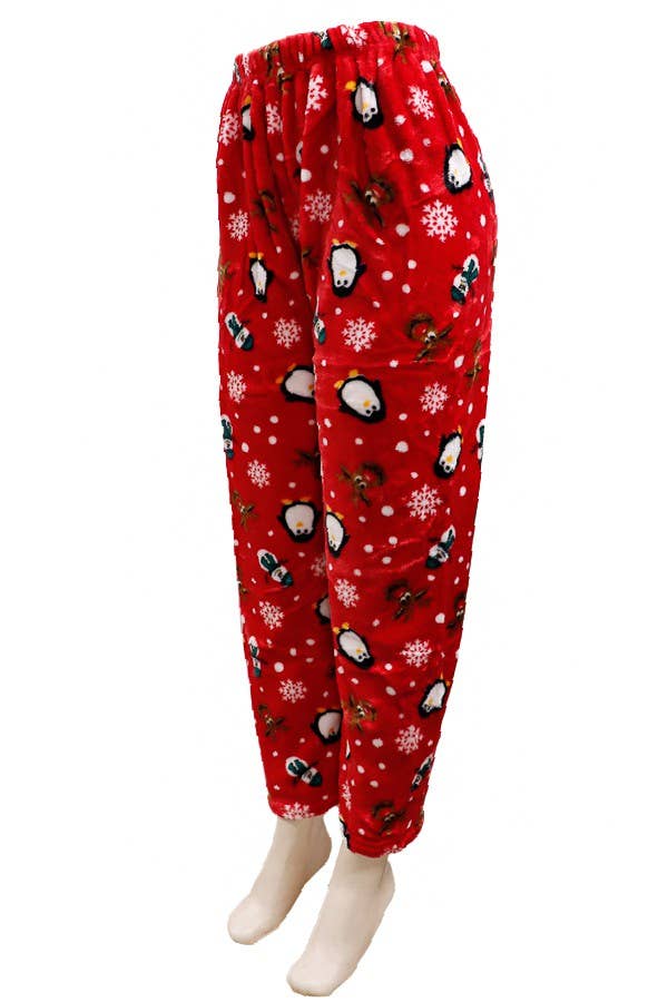 Cap Zone - Wholesale Sleepwear Bottom - Women's - Fuzzy Plush Lounge Pajama Pants6