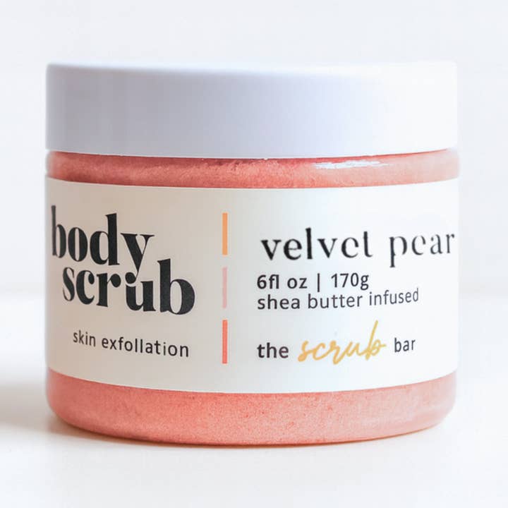 Samtige Birne Cremiges Peeling-Körperpeeling für den Großhandel von The Scrub Bar