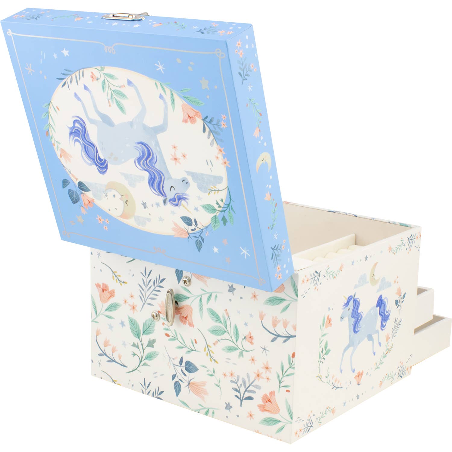 Ulysse Couleurs d'Enfance – wholesale Jewelry box/organiser – Kids – UNICORN MUSICAL CHEST WITH 2 DRAWERS3