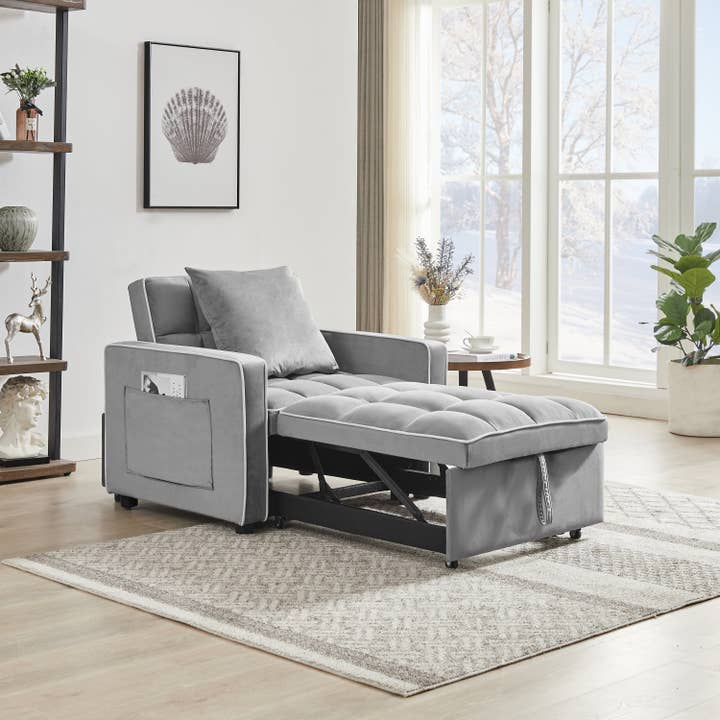 BlakOutlet - Wholesale Sofa - Three-in-one sofa bed chair folding sofa bed adjustable back into a sofa recliner