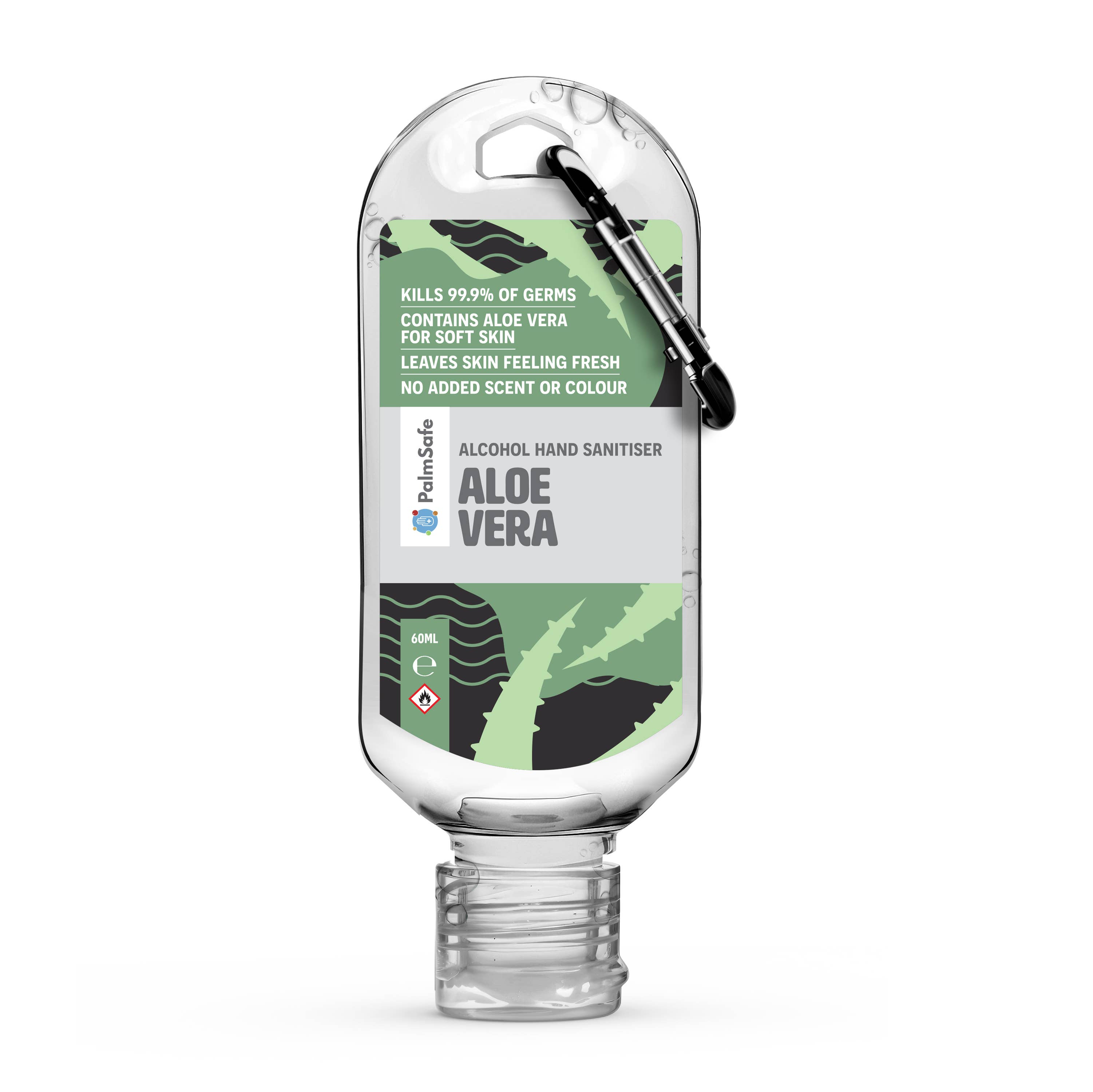 Palm Safe – wholesale Hand sanitiser – 60ml Clip Bottles0