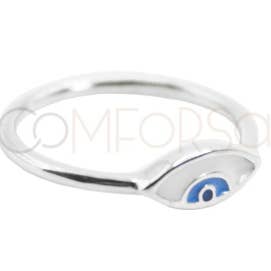 Sterling Silver 925 Enamelled Turkish Eye Ring for wholesale by COM FORSA SL