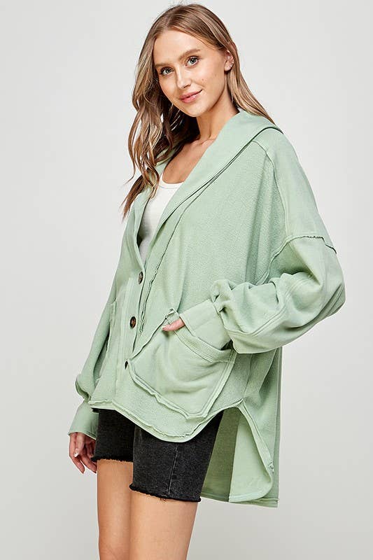 Twentyten - Wholesale Fleece - Women's - Women's Streetwear Fleece Jacket with Front Pockets 5191IJK9