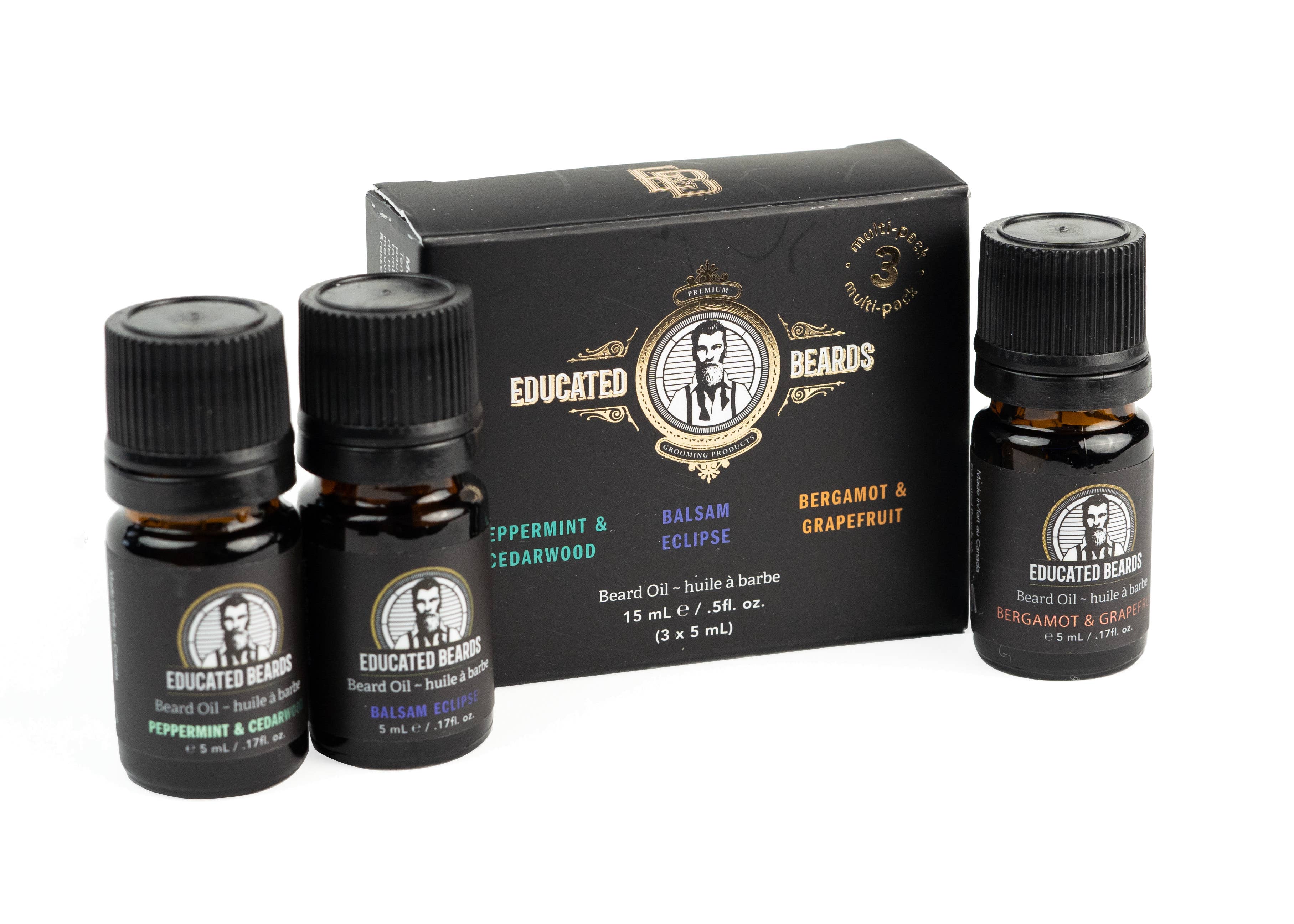 Educated Beards - Wholesale Beard Styling Product - 3 Pack Beard Oil 15ml/.51fl.oz