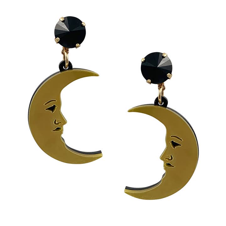 Pendientes colgantes de luna creciente para venta al por mayor de Jennifer Loiselle Accessories
