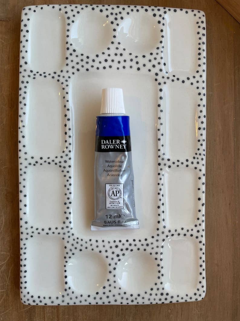 Muddy Ceramic Limited - Vente Palettes/plateaux de mélange - Palette en céramique faite main, palette originale pour artistes, palette pour aquarelle, palette en céramique pour peintures, cadeaux pour artistes4