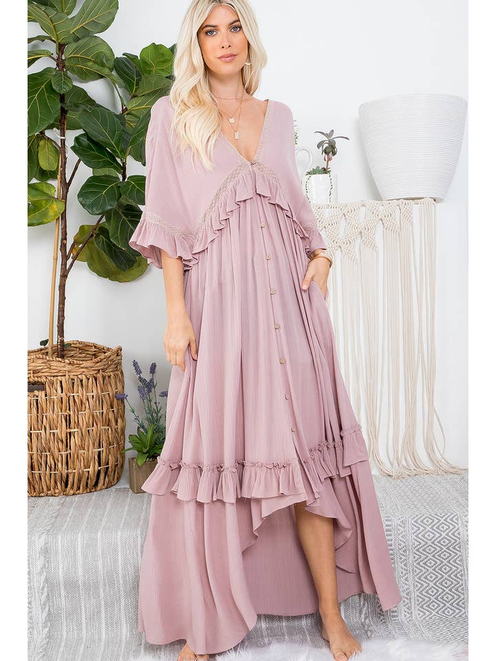 Sweet Lovely by Jen - Vente Cache-maillot – femme - ROBE CACHE-CŒUR MAXI2