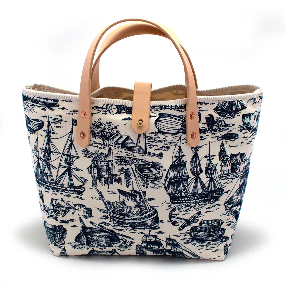 General Knot & Co. - Wholesale Tote Bag - Women's - Nautical Toile All Day Mini Tote1