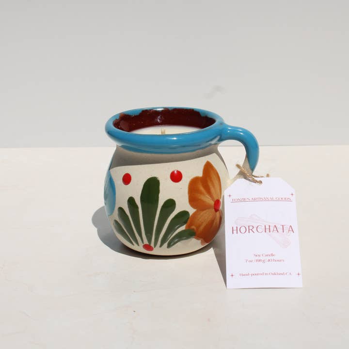 Fonzie's Artisanal Goods - Wholesale Jar/Filled Candle - Horchata Jarrito Candle - 7oz