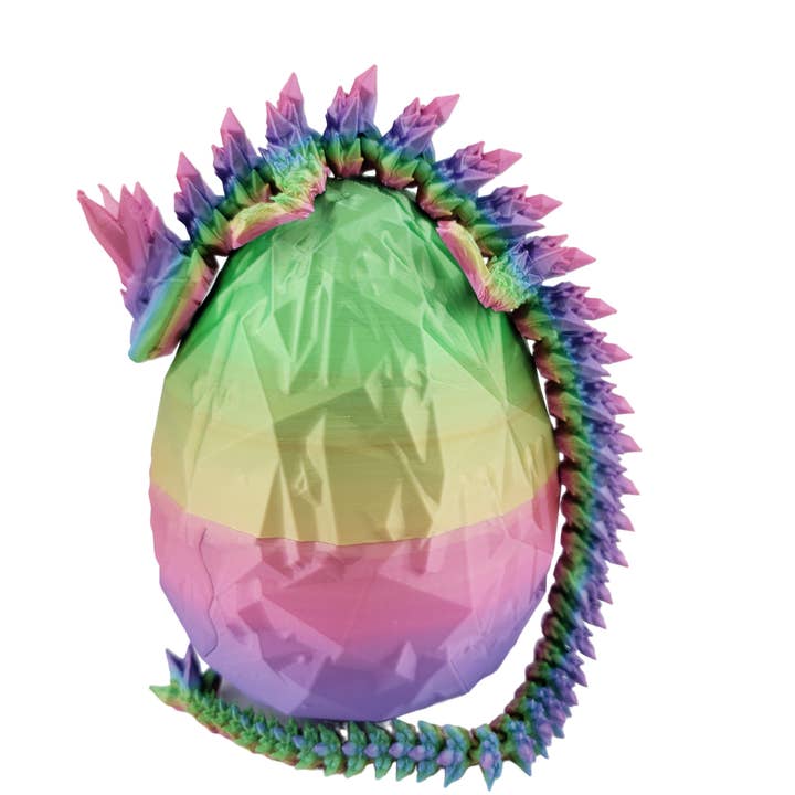 The Geek Galleria - Venta al por mayor Pelota antiestrés - Niños - Dragón articulado de cristal de 30 cm con huevo a juego - Cinderwing3d - Dragón impreso en 3D - Regalo único7