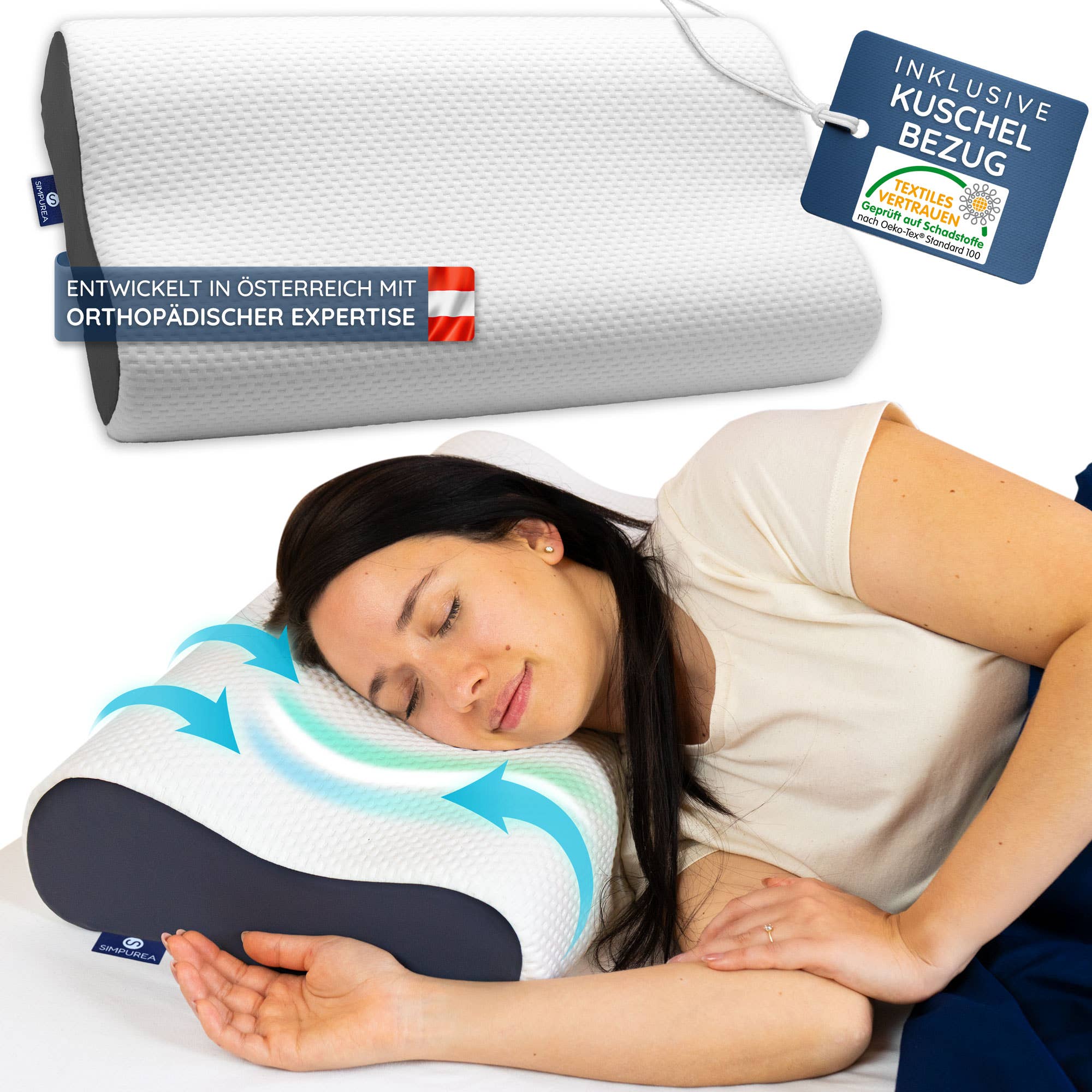 Simpurea - Vente Oreillers - Oreiller orthopédique « Panda »0