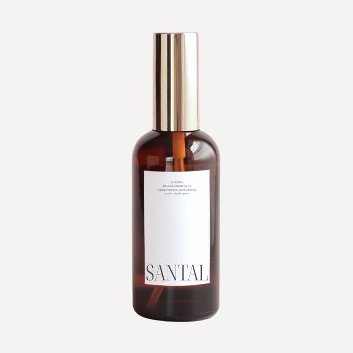 Luceria Candle Co. - Wholesale Room & Linen Spray - No 02 Santal Room + Body Spray | Santal Coconut Scented0